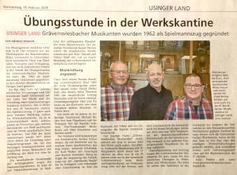 Bericht im Usinger Anzeiger